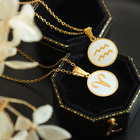 Cosmic Coin ⟡ 18K Gold & Pearl Necklace