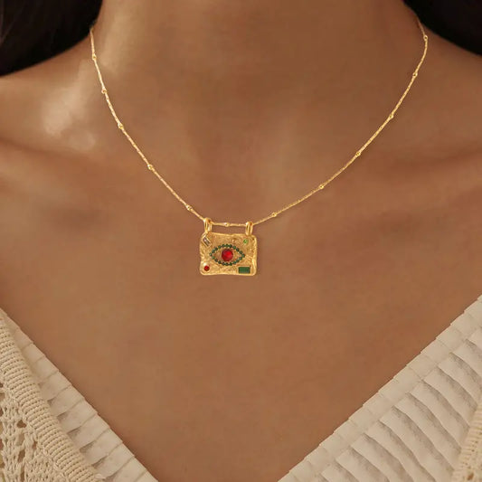 Evil Eye Oracle ⟡ 18K Gold Protection Pendant